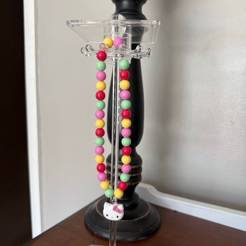 Vintage Sanrio Round Beaded Hello Kitty Necklace